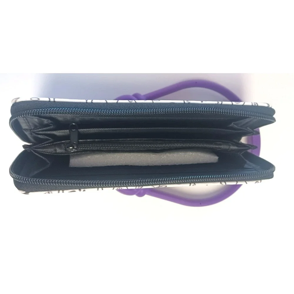 Disney Nightmare Before Christmas Jack Skellington Zip Around Wallet Black White